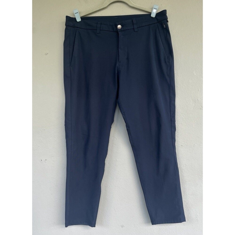 Lululemon ABC Pants Mens 34x26 Blue Slim Fit Chino Warpstreme Golf Casual Preppy